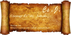 Csongrádi Jakab névjegykártya